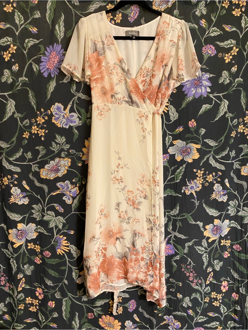 4si3nna - Floral Wrap Midi Dress